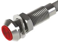 604-325-23 Marl Yellow Panel Mount Indicator, 28V dc, 5mm Mounting Hole Size, Lead Wires Termination, IP67