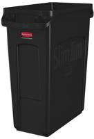 1955959 Rubbermaid Commercial Products Rubbermaid 60L Black Polyethylene Waste Bin