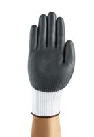11735100 Ansell Hyflex White Nylon Work Gloves, Size 10, Polyurethane Coating