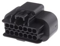 15326856 Delphi, GT 150 Automotive Connector Socket Black Cable Mount 14 Way, Crimp Termination