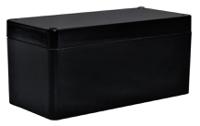 190-1852 RS PRO Black Fibreglass Reinforced Polyester General Purpose Enclosure, IP66, Black Lid, 110 x 75 x 75mm