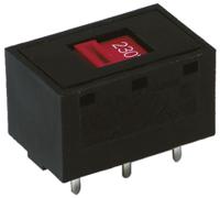 v80212ms02q C & K Through Hole Slide Switch DPDT 5 A @ 250 V ac Slide