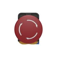 pbes22n10r TE Connectivity PBES22 Series Emergency Stop Push Button, Panel Mount, 22.3mm Cutout, 1NO, IP20, IP65