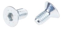 483-9868 RS PRO Bright Zinc Plated Steel Hex Socket Countersunk Screw, DIN 7991, M6 x 12mm