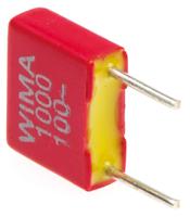fks2-10n-100m WIMA FKS2 Polyester Film Capacitor, 63 V ac, 100 V dc, ±20%, 1nF, Through Hole