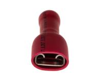 flvddf125-250a-s-lf JST FLVDDF Red Insulated Female Spade Connector, Receptacle, 6.35 x 0.8mm Tab Size, 0.25mm² to 1.65mm²