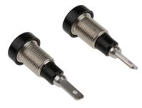 230060-21 Staubli Black Female Banana Socket, 2mm Connector, Tab Termination, 10A, 30 V, 60V dc, Silver Plating