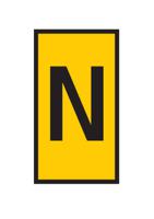 561-02144-wic2-n-pa66-ye HellermannTyton WIC Snap On Clip On Cable Marker, Yellow, Pre-printed "N", 2.8 → 3.8mm Cable, for Cables and