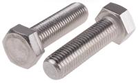 276-730 RS PRO Plain Stainless Steel, Hex Bolt, M20 x 70mm