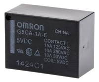g5ca-1a-e-dc5 Omron PCB Mount Power Relay, 5V dc Coil, 15A Switching Current, SPST