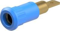 643010-23 Staubli Blue Socket Test Socket, Tab Termination, 25A, 30V ac, Gold Plating