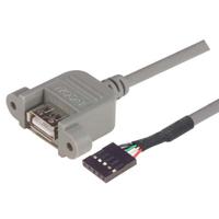 upma5-05m L-Com USB 2.0, Female USB to Female USB A, 500mm
