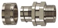 fsu32-m32-s Flexicon Straight, Conduit Fitting, 32mm Nominal Size, M32, Nickel Plated Brass IP54 rating