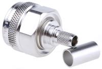 j01020a0119 Telegartner, Plug Cable Mount N Connector, 50Ω, Crimp Termination, Straight Body
