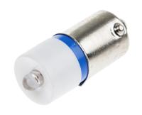 205-599 RS PRO Blue LED Indicator Lamp, 230V ac, BA9s Base, 10mm Diameter, 105mcd