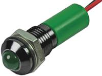 723-9393 RS PRO Green Panel Mount Indicator, 2V dc, 8mm Mounting Hole Size, Lead Wires Termination, IP67