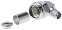 j01020a0046 Telegartner, Plug Cable Mount N Connector, 50Ω, Solder Termination, Right Angle Body