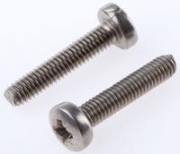 528-845 RS PRO Pozi M4 Pan A2 304 Stainless Steel Machine Screws DIN 7985 x 20.0mm