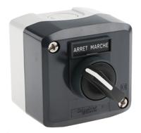 xald132 Schneider Electric Stay Put Control Station Switch - 1NO, Polycarbonate, Black, ARRET, MARCHE, IP66, IP67, IP69, IP69K