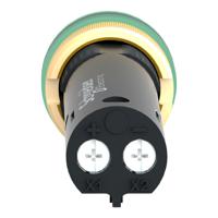 xvla333 Schneider Electric, Panel Mount Green LED Pilot Light, 12mm Cutout, IP40, IP65, Round, 24V dc