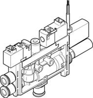 ovel-7-h-15-pq-vq4-ua-c-a-b2pnlk-h3 Festo Vacuum Pump, 0.7mm nozzle , 4.5bar 17L/min, OVEL series