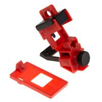 taglock-120277v-clamp-on-breaker-lo-ea Brady Red 1-Lock Polypropylene Fibreglass Reinforced Nylon Circuit Breaker Switch Lockouts, 7.14mm Shackle