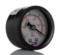 235-1298 RS PRO BSP 1/8in Analogue Vacuum Gauge 0bar Back Entry 40mm Outside Diameter