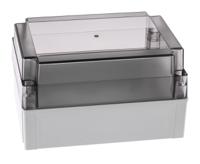 pc-150100-ht-enclosure Fibox MNX Series Grey Polycarbonate Enclosure, IP66, IP67, Smoked Transparent Lid, 180 x 130 x 100mm