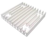 sf-chs-707012f SPREADFAST Heatsink, Universal Square Ceramic, 2.4 °C/W @ 400 lfm, 4.3 °C/W @ 100 lfm, 70 x 70 x 12mm, Adhesive, Screw