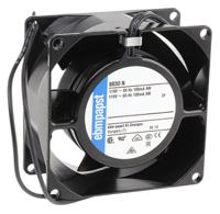 8830n ebm-papst 8000 N Series Axial Fan, 115 V ac, AC Operation, 36m³/h, 8W, 70mA Max, 80 x 80 x 38mm