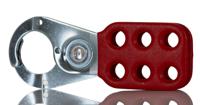 489-141 RS PRO Red 6-Lock Steel Hasp Lockout, 25mm Shackle, 25mm Attachment