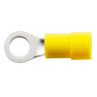 270-7643 RS PRO Insulated Crimp Ring Terminal, M5 Stud Size, 4mm² to 6mm² Wire Size, Yellow