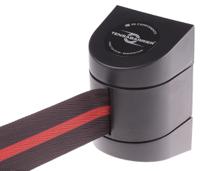 897-33-33-s2 Tensator Black & Red PET Retractable Barrier, 4.6m