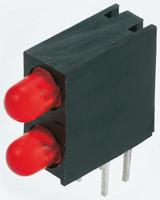 l-93a8eb2id Kingbright L-93A8EB/2ID, Red Right Angle PCB LED Indicator, 2 LEDs, Through Hole 2.5 V