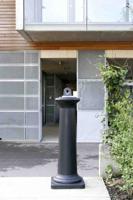 fg9w3000bla Rubbermaid Commercial Products Black Galvanised Steel Base Mount Cigarette Bins, 357mm x 1.03m x 357mm