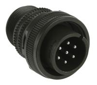 ms3106a-16s-1p Amphenol Industrial, MS3106A, Copper Alloy 7 Way Cable Mount MIL Spec Circular Connector, Pin Contacts,Shell Size 16S,