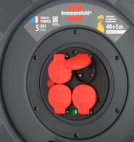 9212451110 brennenstuhl 40m 8 Socket Type E - French Cable Reel Semi-enclosed Reel, 230 V, IP44