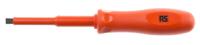 911-1112 ITL Insulated Tools Ltd Slotted Insulated Screwdriver, 6.5 x 1.2 mm Tip, 100 mm Blade, VDE/1000V, 203 mm Overall