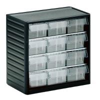 294-3 Treston 12 Drawer Storage Unit, PP, 290mm x 310mm x 180mm, Grey