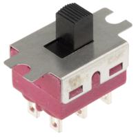 1201m1s3zqe2 C & K Panel Mount Slide Switch DPDT Latching 6 A @ 120 V ac, 6 A @ 28 V dc Slide