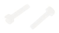 232-6894 RS PRO Slot M2.5  Cheese Head Nylon Machine Screw DIN 84 x 12.0mm