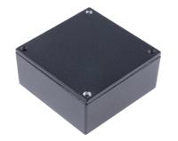 1590ybk Hammond 1590 Series Black Die Cast Aluminium Enclosure, IP54, Black Lid, 92 x 92 x 38mm