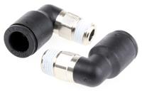 3109-08-10 Legris LF3000 Series Elbow Threaded Adaptor, R 1/8 Male to Push In 8 mm, Threaded-to-Tube Connection Style