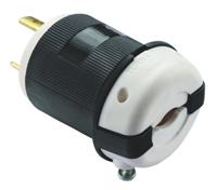 817-9378 RS PRO USA Mains Plug, 20A Black, Cable Mount Quick Connect, 125 V