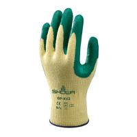 sho3803 Showa GP-KV2R Yellow Kevlar Work Gloves, Size 9, Nitrile Coating