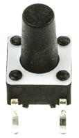 1-1825910-4 TE Connectivity Black Button Tactile Switch, SPST 50 mA @ 24 V dc 5.9mm PCB, Through Hole