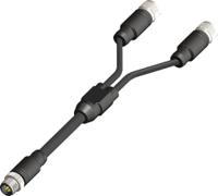 283-5014 RS PRO Male 4 way Straight M12 to Female 4 way Straight M12 Actuator/Sensor Cable, 300 mm