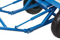 672-784 RS PRO Flatbed PUR Platform Trolley, 1500 x 760 x 505mm, 500kg Load