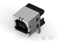292317-4 TE Connectivity Right Angle, PCB Mount, Socket- Single Port Type B 2.0 USB Connector