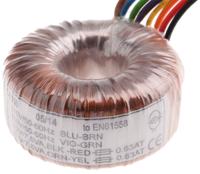 671-9050 RS PRO 115 V ac, 230 V ac, 2 x 12V ac Toroidal Transformer, 15VA 2 Output